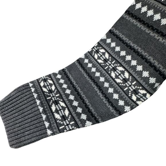 Dockers XX-Large Mens Sweater Geometric Crew Neck Long Sleeve Charcoal Heather - Picture 2 of 7